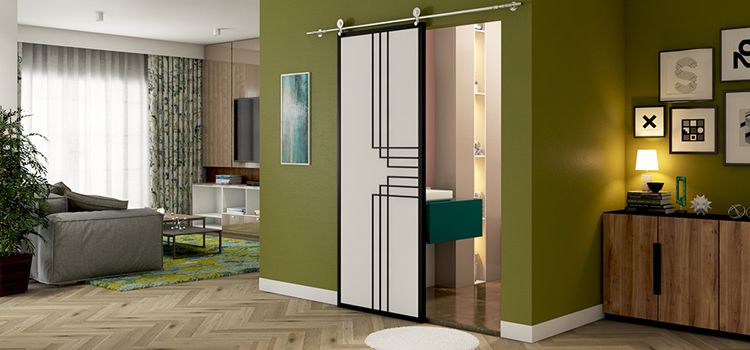 sliding bathroom door installation in Aldershot