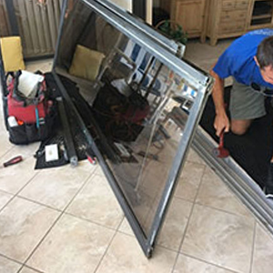 sliding glass door frame repair Dynes